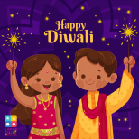Image by pikisuperstar on Freepik https://www.freepik.com/free-vector/flat-happy-diwali-cartoon-kids_10243795.htm